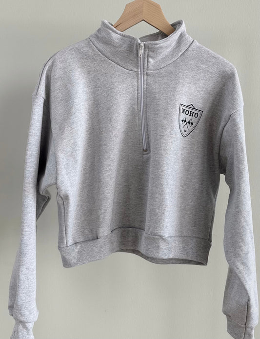 Social Club Collection - Grey/Green Quarter Zip